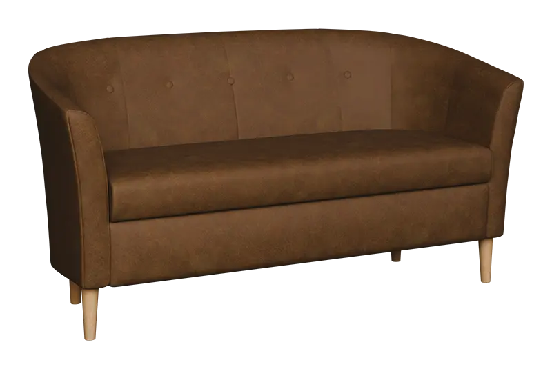 CHARLOTTE 2, dvojkřeslo, broušená látka hořká čokoláda